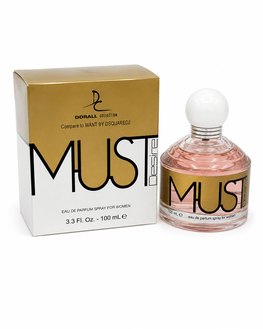 Dorall Collection Must Desire Eau de Parfum Spray for Women, 3.3 Fl. Oz. (100ml